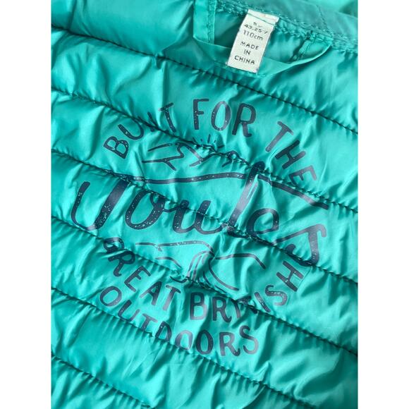 JOULES PUFFER CROFTON VEST KIDS SZ 5 TEAL GREEN POCKETS FULL ZIP MOCK NECK - Picture 8 of 13